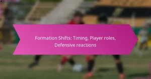 Formation Shifts: Timing, Player roles, Defensive reactions