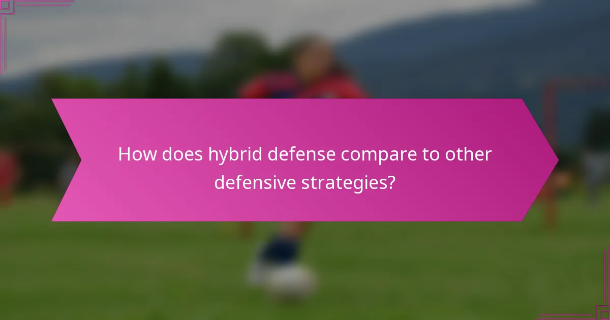 How does hybrid defense compare to other defensive strategies?