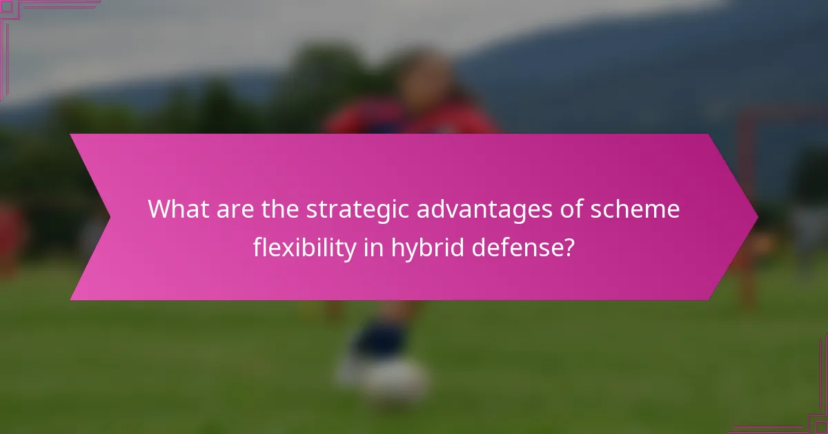 What are the strategic advantages of scheme flexibility in hybrid defense?